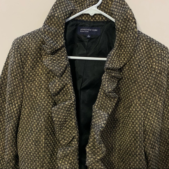 🧡3/$30 Jones New York Signature Ruffled Blazer - Picture 4 of 9